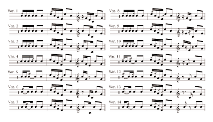 A music excerpt for expanding the building blocks of percussion vocabulary.