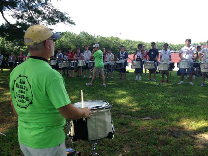 Battery rehearsing with Thom Hannum.