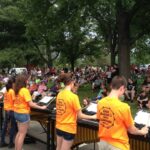 Family show: Pit warms up in front a big crowd.