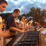 Pit rehearsing with the rest of the ensemble (2).